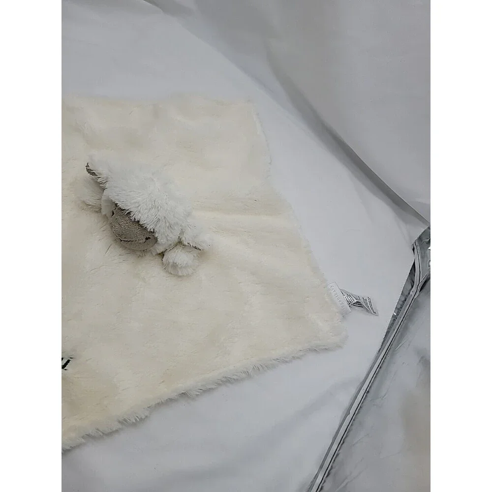 Elegant Baby White Lamb Lovey Security Blanket Replacement 10" X 10" Leui - Picture 7 of 16